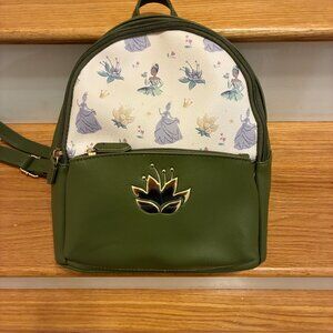 Disney Danielle Nicole Princess Tiana Faux Leather Green & Gold Backpack